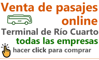 comprar pasaje de micro en la terminal rio cuarto